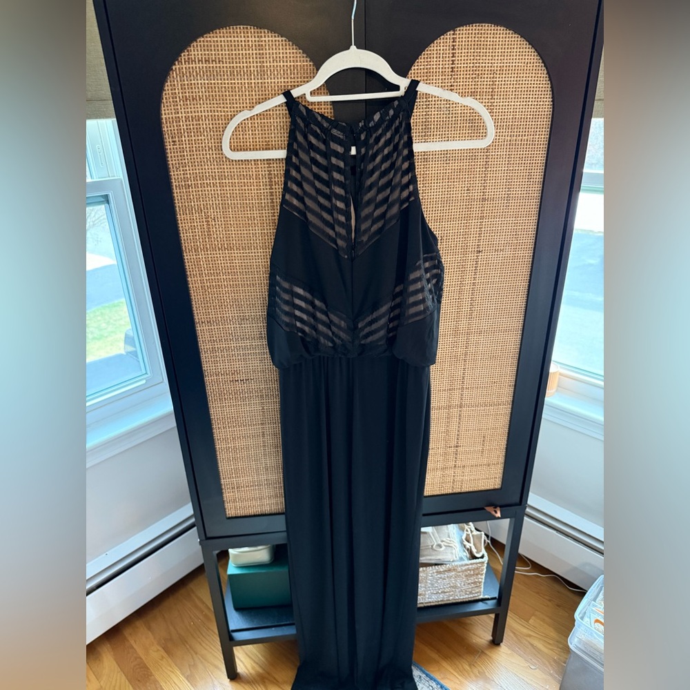 London Times Black and Cream Halter Jumper